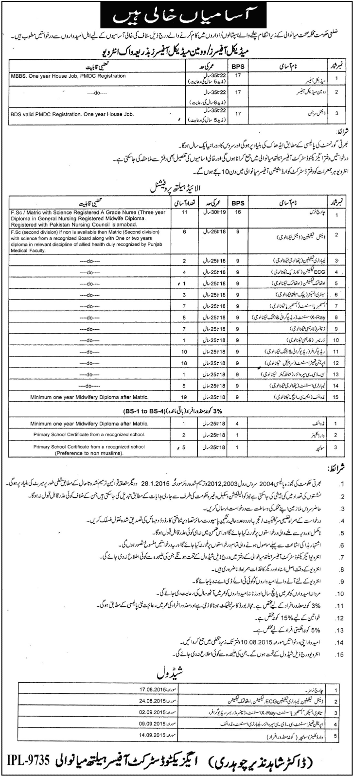 Wapda Hospital Sukkur Paramedical Staff Jobs 2025 Advertisement Form