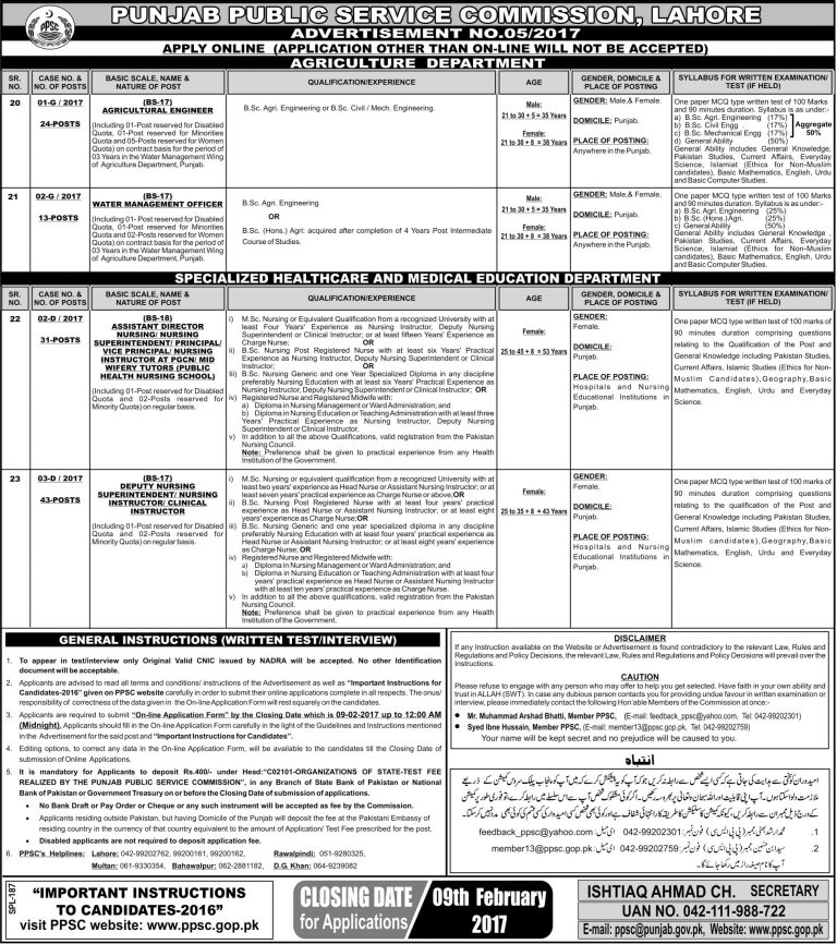 PPSC Special Education Department Punjab Jobs 2025 Eligibility Criteria Apply Online Advertisement