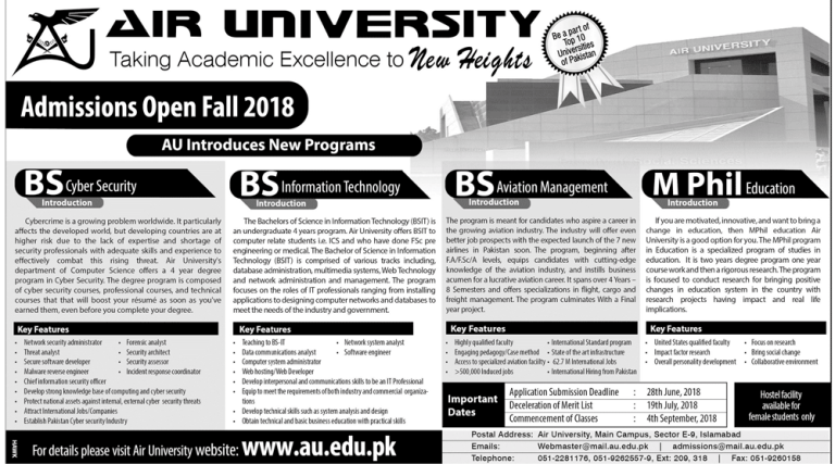 Air University Entry Test 2025 Date Pattern Weightage Sample Paper MCQs Questions