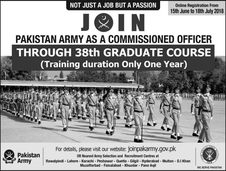 Join Pak Army Graduate Course 2025 Online Registration Age Limit Advertisement