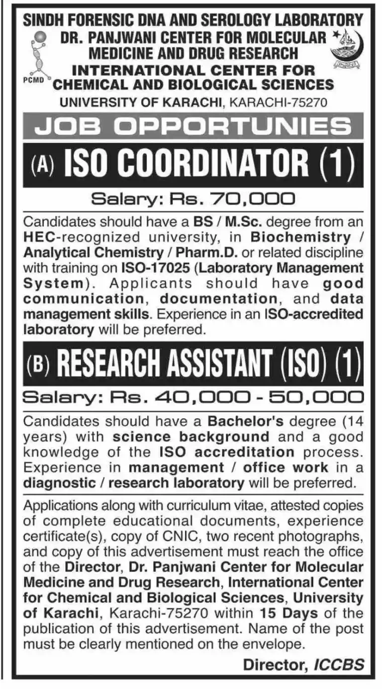 University of Karachi Jobs 2025